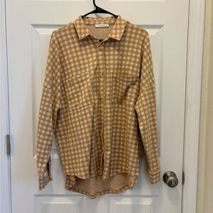 12th Tribe Mustard Checkered Shirt